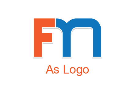letter M forming letter FN