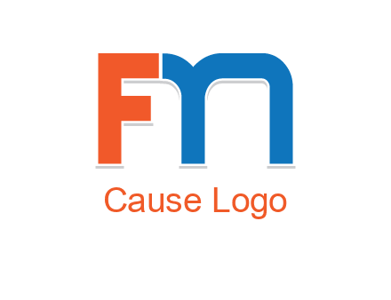 letter M forming letter FN