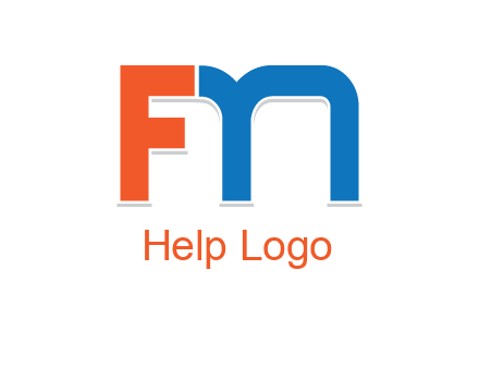 letter M forming letter FN