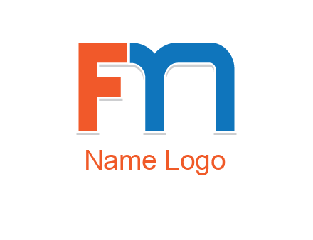 letter M forming letter FN