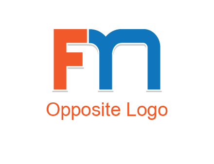 letter M forming letter FN