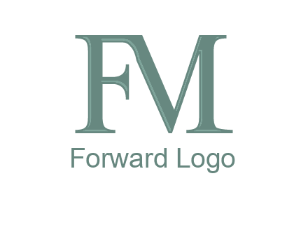 letter M forming letter F