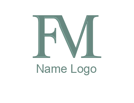 letter M forming letter F