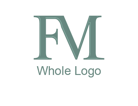 letter M forming letter F