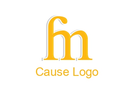 letter F joined with letter M