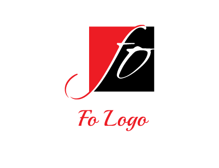 Letters FO are in a square logo