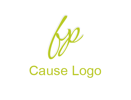 script font letter FP