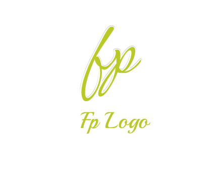 script font letter FP