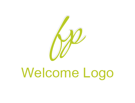 script font letter FP