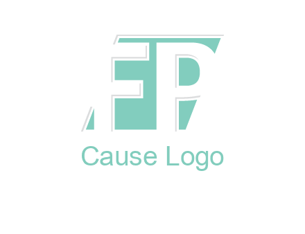 Letters FP are in a rhombus shape logo