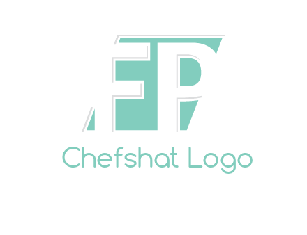 Letters FP are in a rhombus shape logo