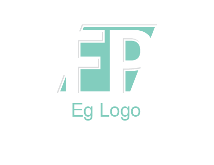 Letters FP are in a rhombus shape logo