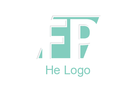 Letters FP are in a rhombus shape logo