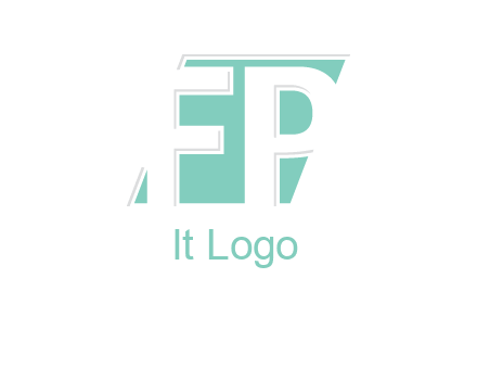 Letters FP are in a rhombus shape logo