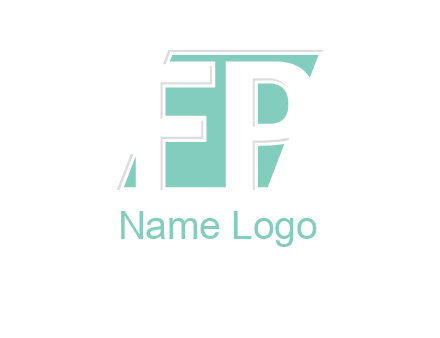 Letters FP are in a rhombus shape logo