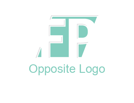 Letters FP are in a rhombus shape logo