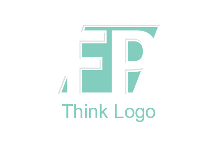 Letters FP are in a rhombus shape logo