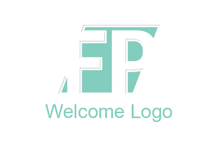 Letters FP are in a rhombus shape logo