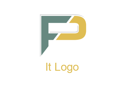letter P forming letter F