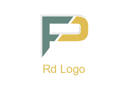 letter P forming letter F