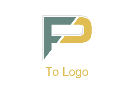 letter P forming letter F