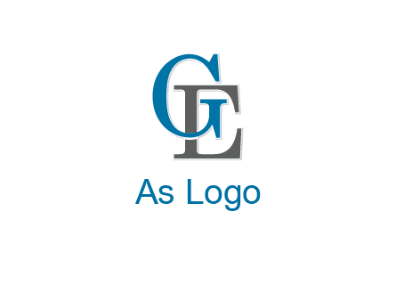 letter G overlapping letter E