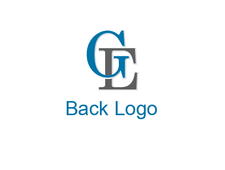 letter G overlapping letter E