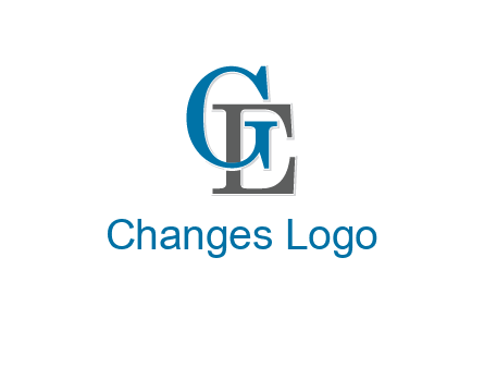 letter G overlapping letter E