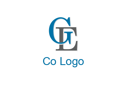letter G overlapping letter E
