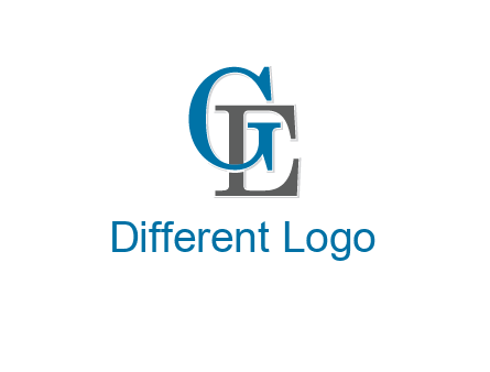 letter G overlapping letter E