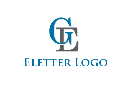letter G overlapping letter E