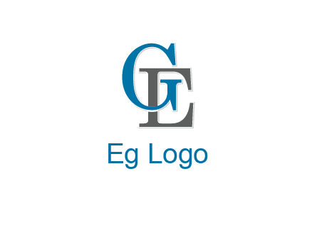 letter G overlapping letter E