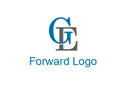 letter G overlapping letter E