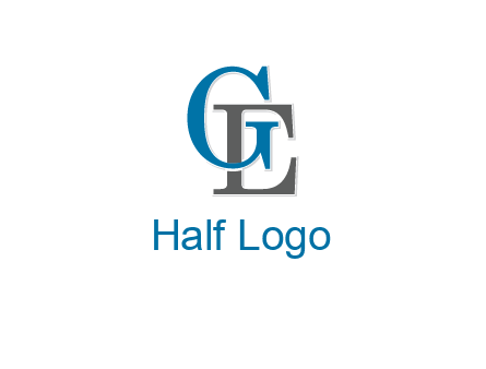 letter G overlapping letter E
