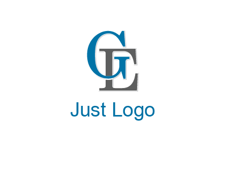 letter G overlapping letter E