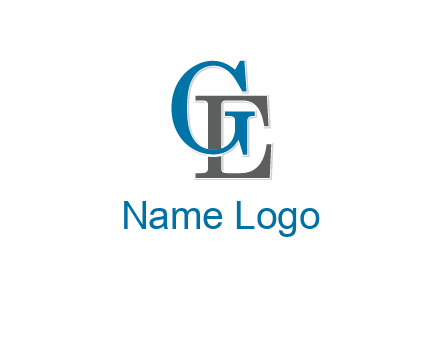 letter G overlapping letter E