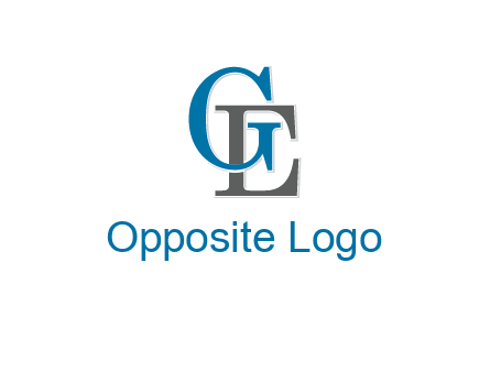 letter G overlapping letter E
