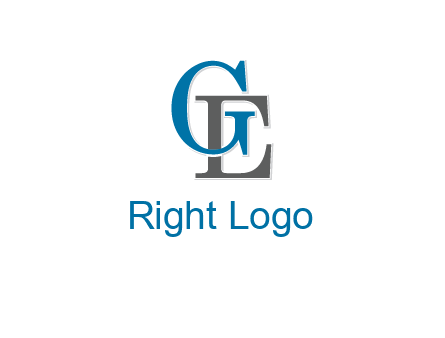 letter G overlapping letter E
