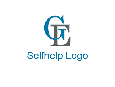 letter G overlapping letter E