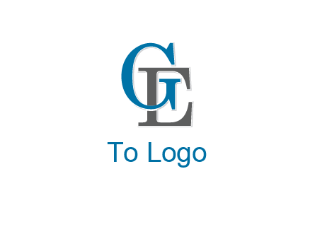 letter G overlapping letter E