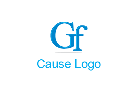 letter G joined with letter F