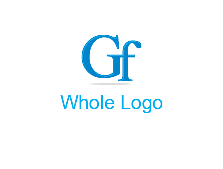 letter G joined with letter F