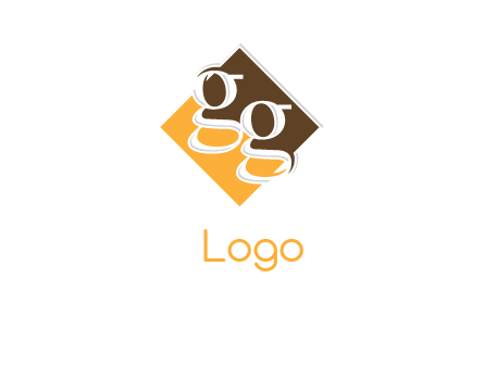 Letters GG in a diamond Logo