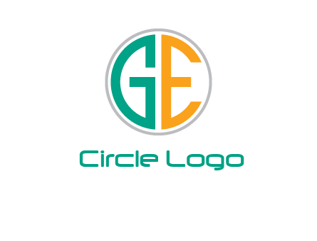 Letters GE are in a circle logo