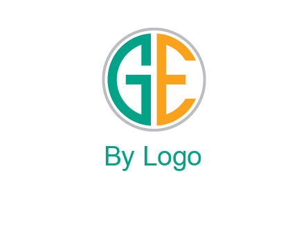 Letters GE are in a circle logo