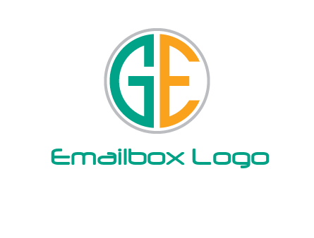 Letters GE are in a circle logo