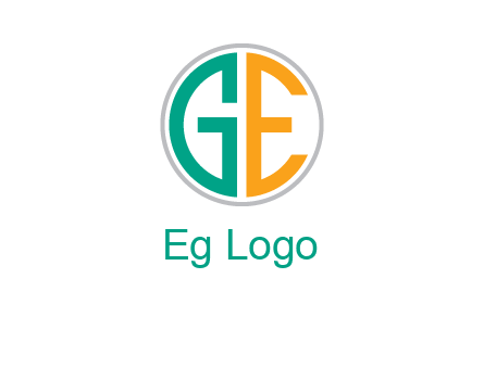 Letters GE are in a circle logo