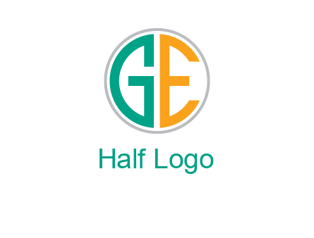 Letters GE are in a circle logo