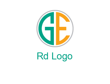 Letters GE are in a circle logo