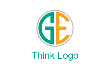 Letters GE are in a circle logo